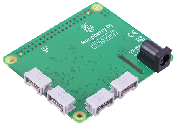 Raspberry Pi Build Hat showing the top of the board